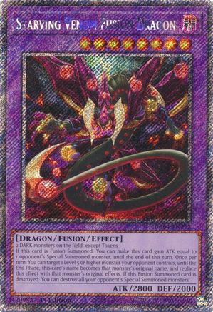 Starving Venom Fusion Dragon (Platinum Secret Rare) (RA04-EN272) - Quarter Century Stampede 1st Edition Quarter Century Stampede Yugioh Single Squirtle Squad Card Shop.