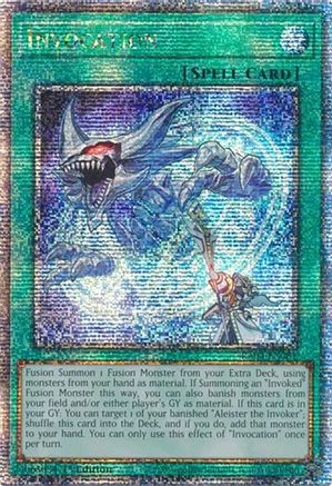 Invocation (Quarter Century Secret Rare) (RA04-EN281) - Quarter Century Stampede 1st Edition Quarter Century Stampede Yugioh Single Squirtle Squad Card Shop.