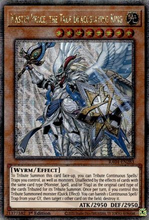Master Peace, the True Dracoslaying King (Quarter Century Secret Rare) (RA04-EN283) - Quarter Century Stampede 1st Edition Quarter Century Stampede Yugioh Single Squirtle Squad Card Shop.