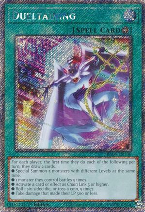 Dueltaining (Platinum Secret Rare) (RA04-EN286) - Quarter Century Stampede 1st Edition Quarter Century Stampede Yugioh Single Squirtle Squad Card Shop.