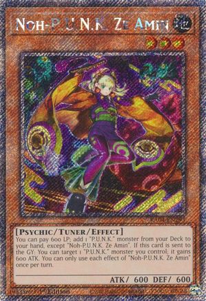 Noh-P.U.N.K. Ze Amin (Platinum Secret Rare) (RA04-EN293) - Quarter Century Stampede 1st Edition Quarter Century Stampede Yugioh Single Squirtle Squad Card Shop.