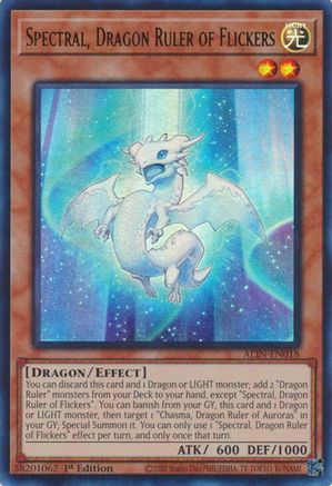 Spectral, Dragon Ruler of Flickers (ALIN-EN018) - Alliance Insight 1st Edition Alliance Insight Yugioh Single Squirtle Squad Card Shop.