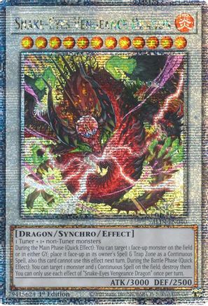 Snake-Eyes Vengeance Dragon (Quarter Century Secret Rare) (ALIN-EN040) - Alliance Insight 1st Edition Alliance Insight Yugioh Single Squirtle Squad Card Shop.