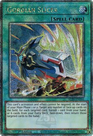 Gordian Slicer (Quarter Century Secret Rare) (ALIN-EN066) - Alliance Insight 1st Edition Alliance Insight Yugioh Single Squirtle Squad Card Shop.