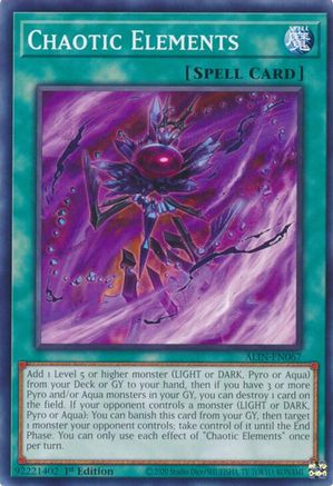 Chaotic Elements (ALIN-EN067) - Alliance Insight 1st Edition Alliance Insight Yugioh Single Squirtle Squad Card Shop.