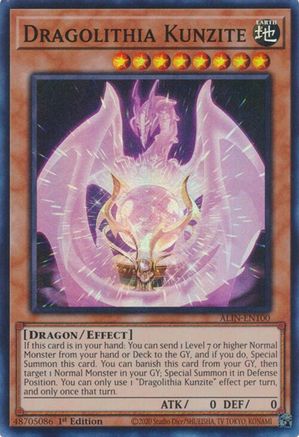 Dragolithia Kunzite (ALIN-EN100) - Alliance Insight 1st Edition Alliance Insight Yugioh Single Squirtle Squad Card Shop.