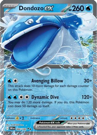 Dondozo ex 066/182 – Destined Rivals – Holofoil Double Rare