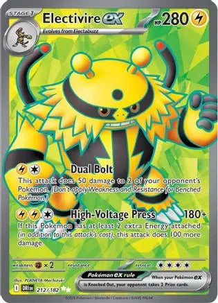 Electivire ex 212/182 - Holofoil SV10 Destined Rivals - Ultra Rare SV10: Destined Rivals Pokemon Single Squirtle Squad Card Shop.