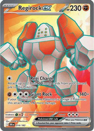 Regirock ex 214/182 - Destined Rivals Ultra Rare Holofoil