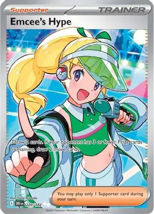 Emcee's Hype 220/182 - Holofoil SV10 Destined Rivals - Ultra Rare