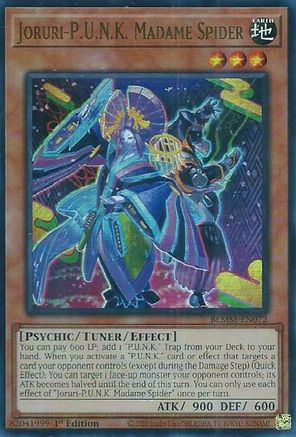 Joruri-P.U.N.K. Madame Spider (BLMM-EN072) - Battles of Legend: Monster Mayhem 1st Edition Battles of Legend: Monster Mayhem Yugioh Single Squirtle Squad Card Shop.