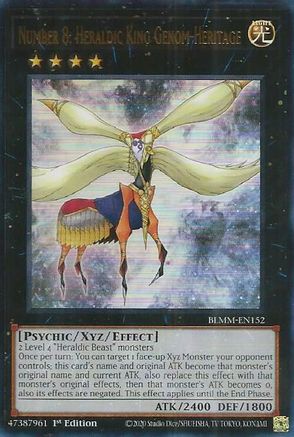Number 8: Heraldic King Genom-Heritage (BLMM-EN152) - Battles of Legend: Monster Mayhem 1st Edition Battles of Legend: Monster Mayhem Yugioh Single Squirtle Squad Card Shop.