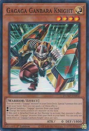 Gagaga Ganbara Knight (DUAD-EN002) - Duelist's Advance 1st Edition Duelist's Advance Yugioh Single Squirtle Squad Card Shop.
