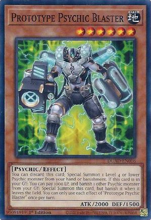 Prototype Psychic Blaster (DUAD-EN016) - Duelist's Advance 1st Edition Duelist's Advance Yugioh Single Squirtle Squad Card Shop.