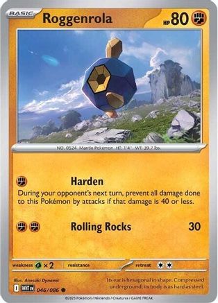 Roggenrola 046 SV White Flare - Common SV: White Flare Pokemon Single Squirtle Squad Card Shop.