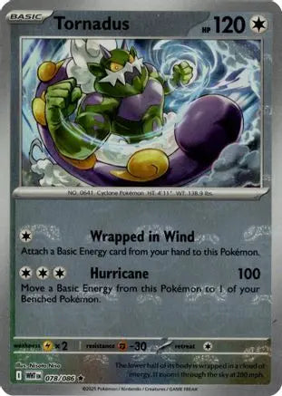 Tornadus (Master Ball Pattern) 078 - Holofoil SV White Flare - Rare