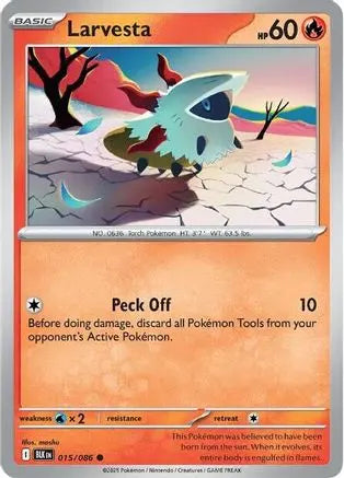 Larvesta 015 - Reverse Holofoil SV Black Bolt - Common