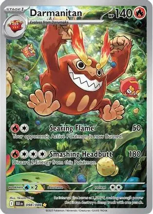 Darmanitan 098/086 - Holofoil SV Black Bolt - Illustration Rare SV: Black Bolt Pokemon Single Squirtle Squad Card Shop.