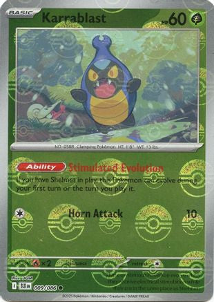 Karrablast (Poke Ball Pattern) 009 - Holofoil SV Black Bolt - Common SV: Black Bolt Pokemon Single Squirtle Squad Card Shop.