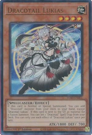 Dracotail Lukias (JUSH-EN001) - Justice Hunters 1st Edition Justice Hunters Yugioh Single Squirtle Squad Card Shop.