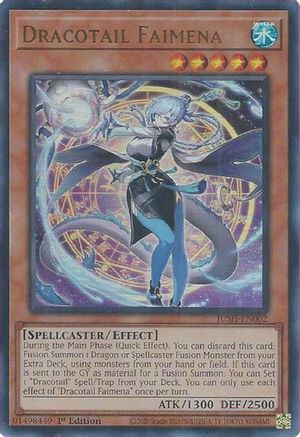 Dracotail Faimena (JUSH-EN002) - Justice Hunters 1st Edition Justice Hunters Yugioh Single Squirtle Squad Card Shop.