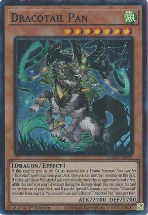Dracotail Pan (Super Rare) (JUSH-EN003) - Justice Hunters 1st Edition Justice Hunters Yugioh Single Squirtle Squad Card Shop.