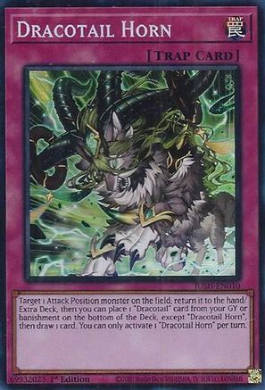 Dracotail Horn (Super Rare) (JUSH-EN010) - Justice Hunters 1st Edition Justice Hunters Yugioh Single Squirtle Squad Card Shop.