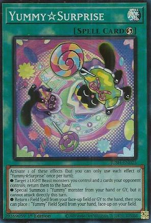 YummySurprise (JUSH-EN025) - Justice Hunters 1st Edition Justice Hunters Yugioh Single Squirtle Squad Card Shop.