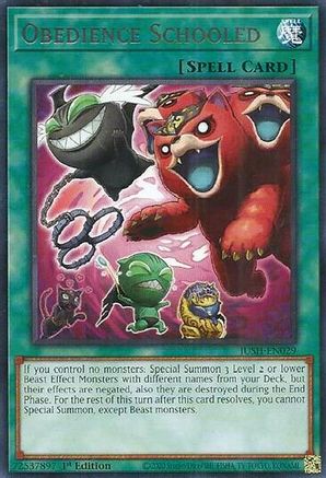 Obedience Schooled (JUSH-EN029) - Justice Hunters 1st Edition Justice Hunters Yugioh Single Squirtle Squad Card Shop.