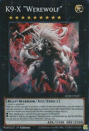 K9-X "Werewolf" (JUSH-EN037) - Justice Hunters 1st Edition Justice Hunters Yugioh Single Squirtle Squad Card Shop.