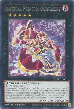 Imperial Princess Quinquery (JUSH-EN045) - Justice Hunters 1st Edition Justice Hunters Yugioh Single Squirtle Squad Card Shop.