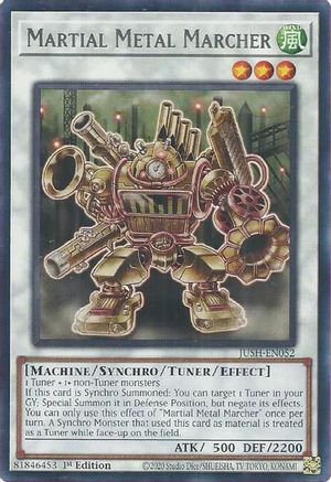 Martial Metal Marcher (JUSH-EN052) - Justice Hunters 1st Edition Justice Hunters Yugioh Single Squirtle Squad Card Shop.