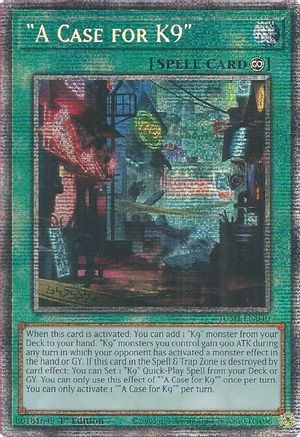 "A Case for K9" (Starlight Rare) (JUSH-EN040) - Justice Hunters 1st Edition Justice Hunters Yugioh Single Squirtle Squad Card Shop.