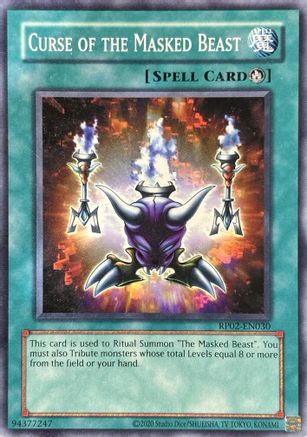 Curse of the Masked Beast (RP02-EN030) - Retro Pack 2 (2020 Date Reprint) Unlimited Retro Pack 2 (2020 Date Reprint) Yugioh Single Squirtle Squad Card Shop.