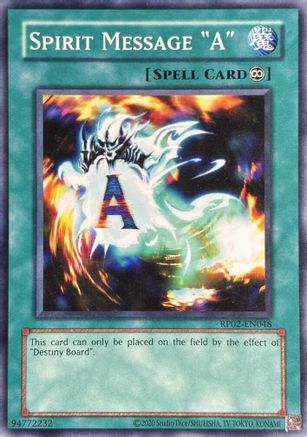 Spirit Message "A" (RP02-EN048) - Retro Pack 2 (2020 Date Reprint) Unlimited Retro Pack 2 (2020 Date Reprint) Yugioh Single Squirtle Squad Card Shop.