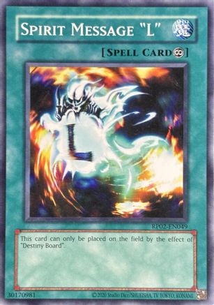 Spirit Message "L" (RP02-EN049) - Retro Pack 2 (2020 Date Reprint) Unlimited Retro Pack 2 (2020 Date Reprint) Yugioh Single Squirtle Squad Card Shop.