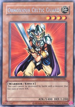 Obnoxious Celtic Guard (RP02-EN086) - Retro Pack 2 (2020 Date Reprint) Unlimited Retro Pack 2 (2020 Date Reprint) Yugioh Single Squirtle Squad Card Shop.