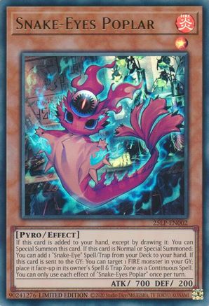 Snake-Eyes Poplar (25LP-EN002) - Limited Pack World Championship 2025 Limited Limited Pack World Championship 2025 Yugioh Single Squirtle Squad Card Shop.