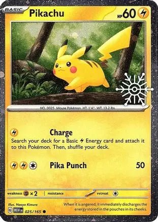 Pikachu (Holiday Calendar) 025/165 - Holofoil Miscellaneous Cards & Products - Common