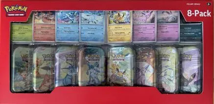 Costco Prismatic Evolutions 8-Pack Mini Tins Miscellaneous Cards & Products Pokemon Sealed Squirtle Squad Card Shop.