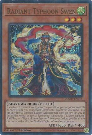 Radiant Typhoon Swen (DOOD-EN014) - Doom of Dimensions 1st Edition Doom of Dimensions Yugioh Single Squirtle Squad Card Shop.