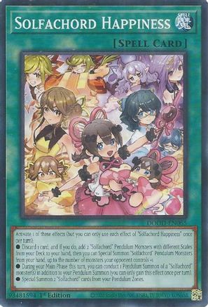 Solfachord Happiness (DOOD-EN065) - Doom of Dimensions 1st Edition Doom of Dimensions Yugioh Single Squirtle Squad Card Shop.