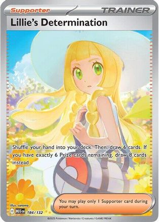 Lillie's Determination 184/132 - Holofoil ME01 Mega Evolution - Special Illustration Rare ME01: Mega Evolution Pokemon Single Squirtle Squad Card Shop.