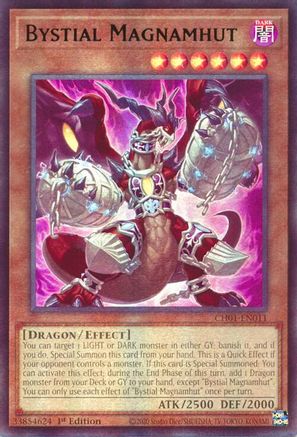 Bystial Magnamhut (CH01-EN011) - THE CHRONICLES DECK: The Fallen & The Virtuous (All-Foil Edition) 1st Edition THE CHRONICLES DECK: The Fallen & The Virtuous (All-Foil Edition) Yugioh Single Squirtle Squad Card Shop.