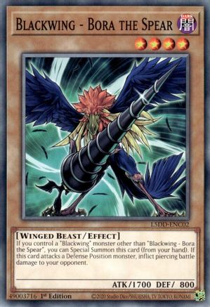 Blackwing - Bora the Spear (L5DD-ENC02) - Legendary 5D's Decks 1st Edition Legendary 5D's Decks Yugioh Single Squirtle Squad Card Shop.