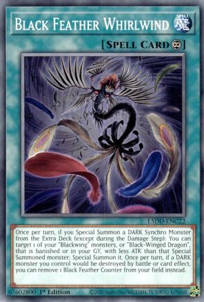 Black Feather Whirlwind (L5DD-ENC22) - Legendary 5D's Decks 1st Edition Legendary 5D's Decks Yugioh Single Squirtle Squad Card Shop.