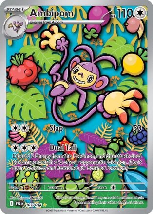 Ambipom 107/094 – Phantasmal Flames – Illustration Rare Pokémon Card