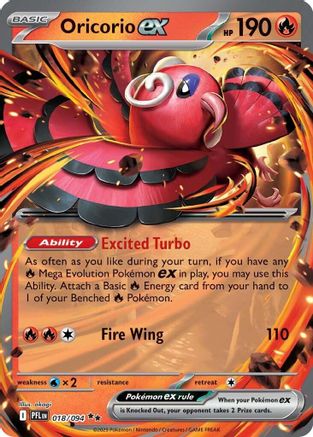 Oricorio ex 018/094 - Phantasmal Flames - Holofoil Double Rare