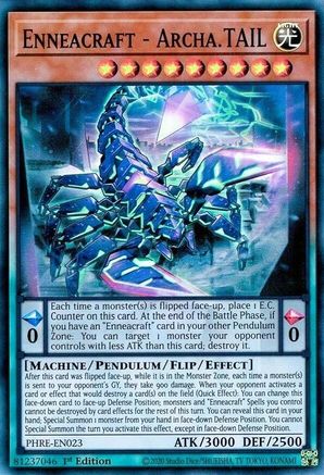 Enneacraft - Archa.TAIL (PHRE-EN023) - Phantom Revenge 1st Edition Phantom Revenge Yugioh Single Squirtle Squad Card Shop.