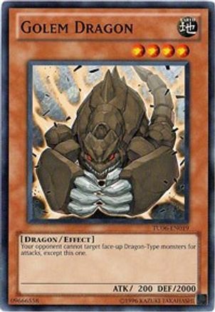 Golem Dragon (TU06-EN019) - Turbo Pack: Booster Six Unlimited Turbo Pack: Booster Six Yugioh Single Squirtle Squad Card Shop.